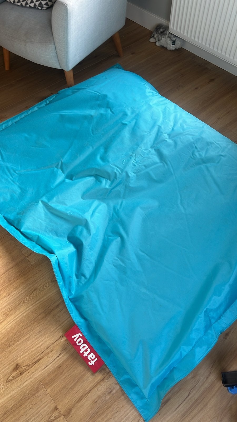 Fatboy zitzak in turquoise, Ophalen, Gebruikt, Blauw, Zitzak