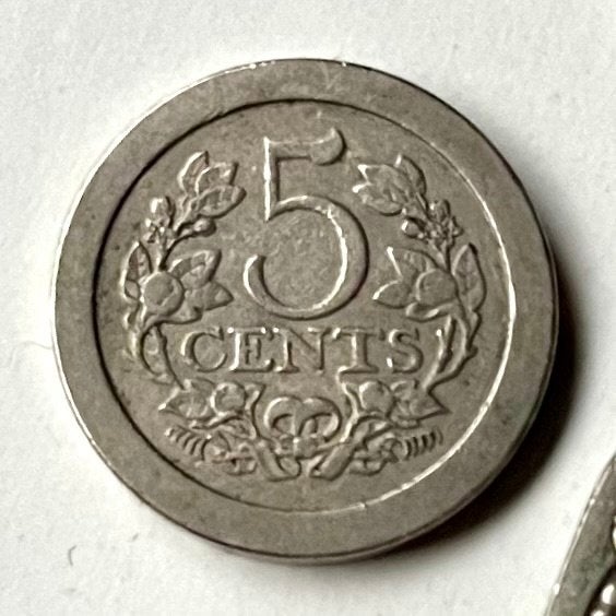 Nederlands 5 cent muntje 1907, Ophalen of Verzenden, Koningin Wilhelmina, 5 cent, Losse munt