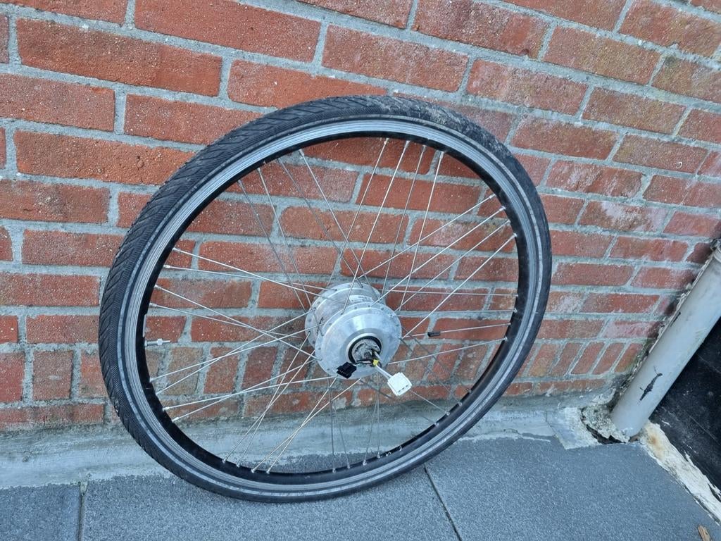 Voorwiel elektrische fiets voor Sparta en Batavus met Motor, Fietsen en Brommers, Fietsonderdelen, Gebruikt, Aluminium, Ophalen