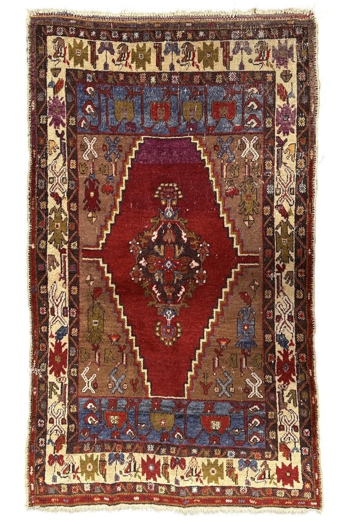 409. Anatolisch Kayseri kleed – geometrisch medaillon, ca900, Ophalen