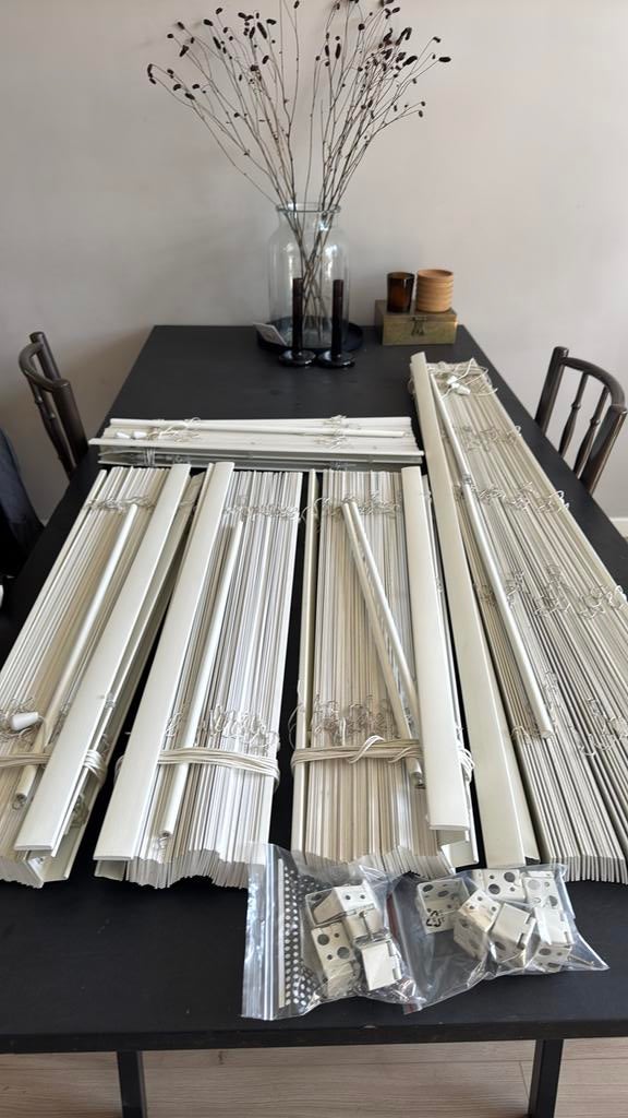 4x IKEA wit houten jaloezieën - diverse maten/los te koop, Huis en Inrichting, Ophalen, Gebruikt, Wit, 50 tot 100 cm