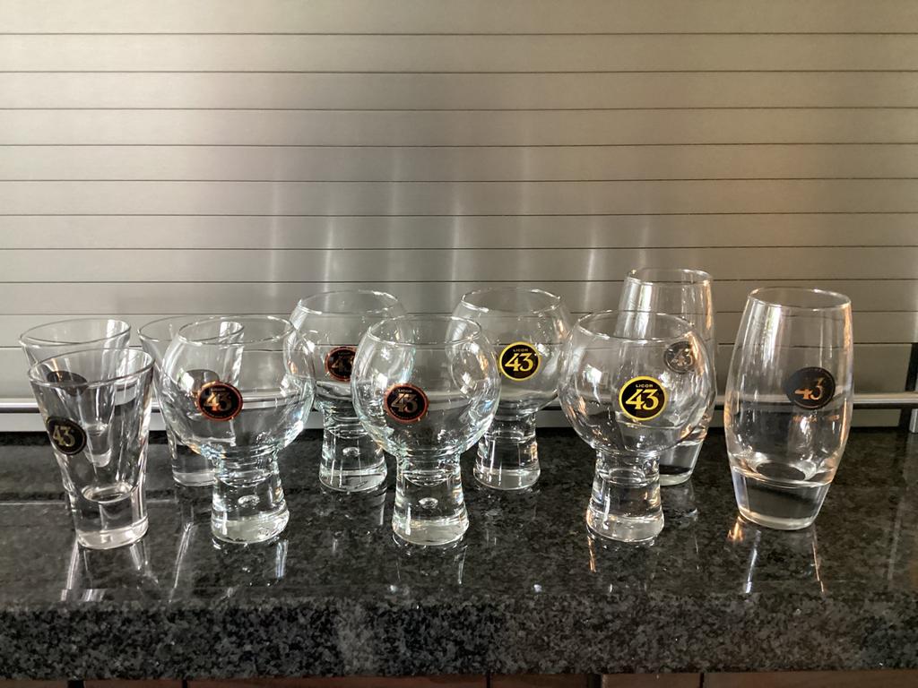 Licor 43 glazen  per stuk 2.50, Verzamelen, Glas en Borrelglaasjes, Ophalen of Verzenden, Zo goed als nieuw, Overige typen