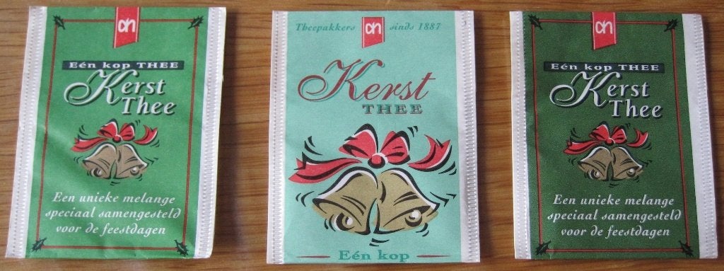 Drie verschillende theezakjes Albert Heijn - AH - kerstthee, Verzenden, Theezakje(s)