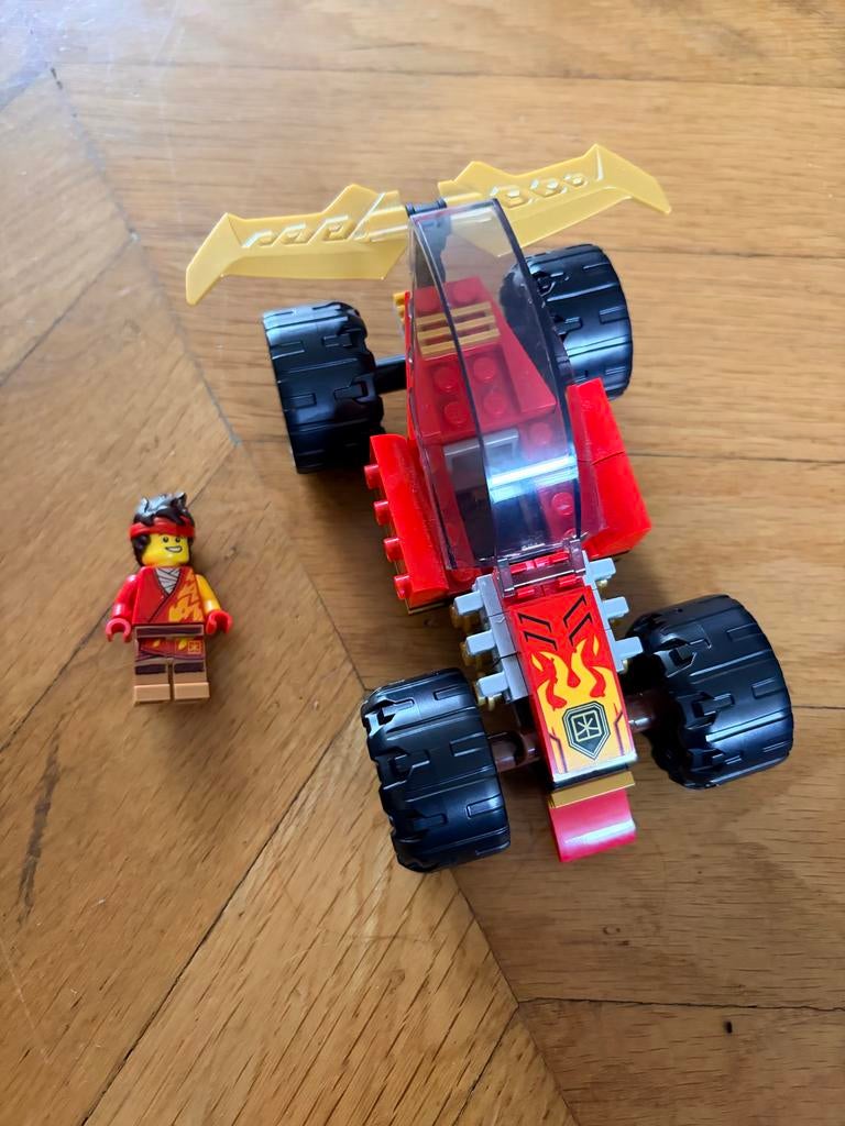 LEGO Ninjago Kai's Raceauto met Minifiguur, Lego, Ophalen of Verzenden, Zo goed als nieuw, Compleet
