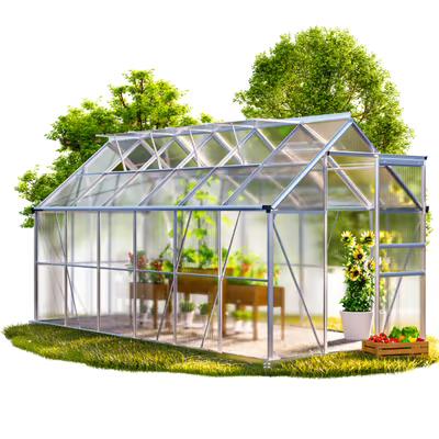 Gardebruk Tuinkas Aluminium 380x190x195cm met fundering, Ophalen of Verzenden, Glas, Zo goed als nieuw, Aluminium