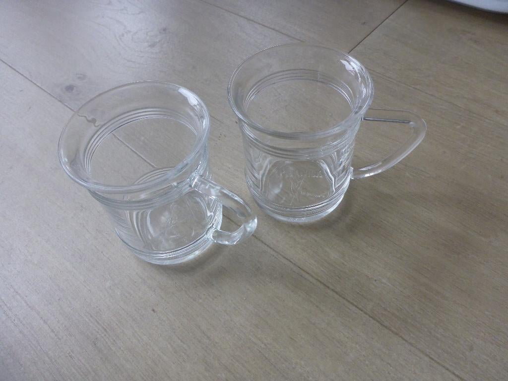 2 theeglazen jan des Bouvrie., Glas of Glazen, Ophalen of Verzenden, Overige stijlen, Glas