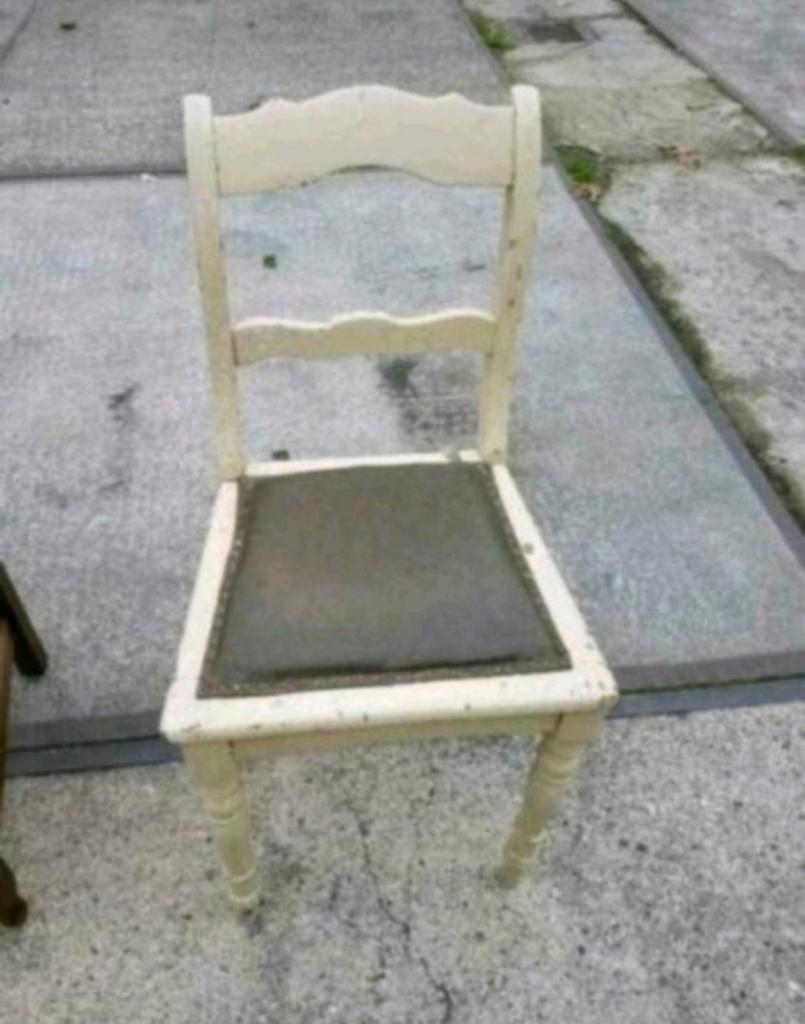 Originele shabby keukenstoel, Ophalen