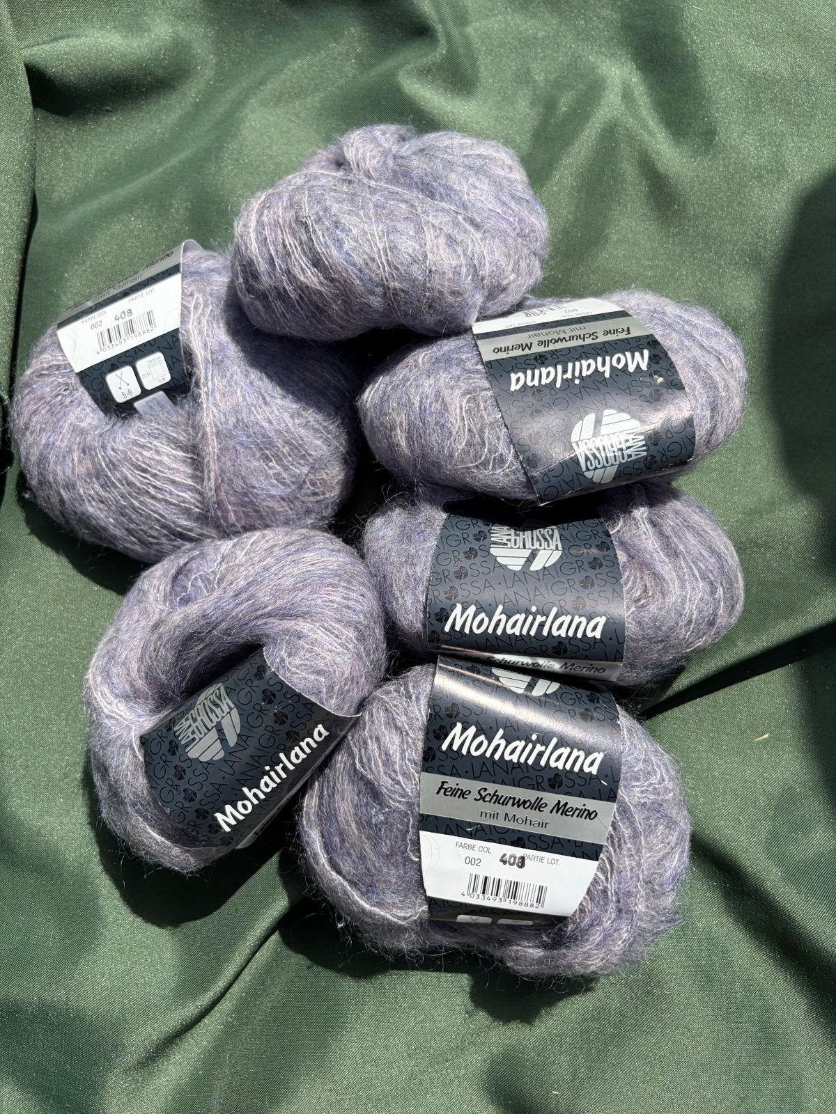6 bollen Mohairlana wol - Feine Schurwolle Merino, Ophalen of Verzenden, Nieuw, Breien of Haken, Wol of Garen