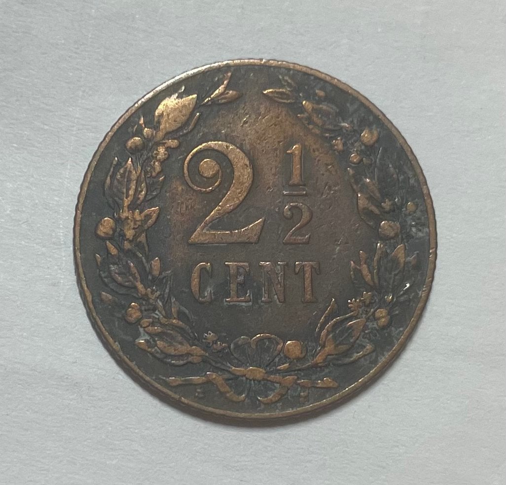 2,5 cent Nederland 1905, Ophalen of Verzenden, Koningin Wilhelmina