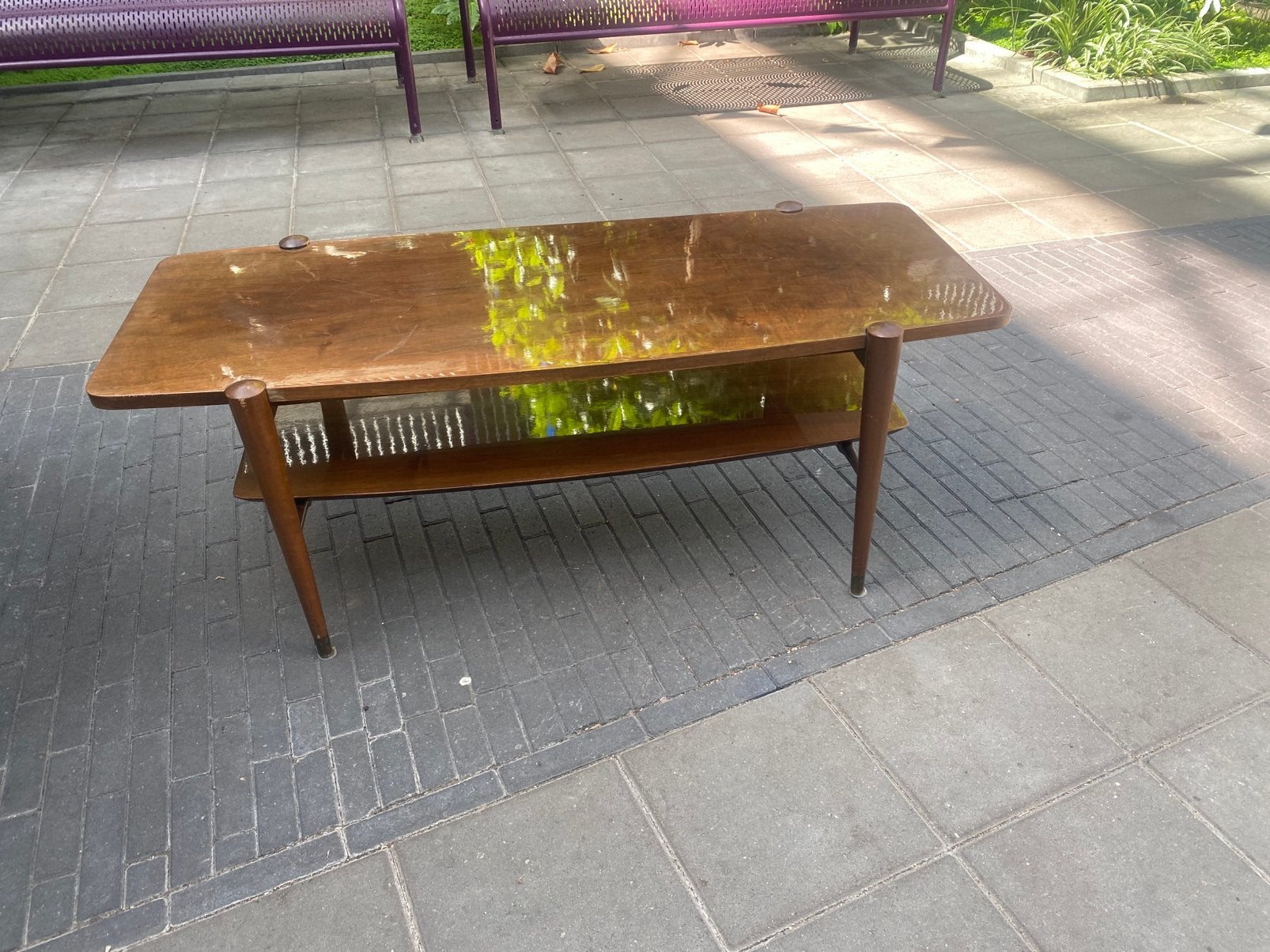Salontafel Louis van Teeffelen Webe, Huis en Inrichting, Tafels | Salontafels, Ophalen, Gebruikt, 100 tot 150 cm, Teakhout