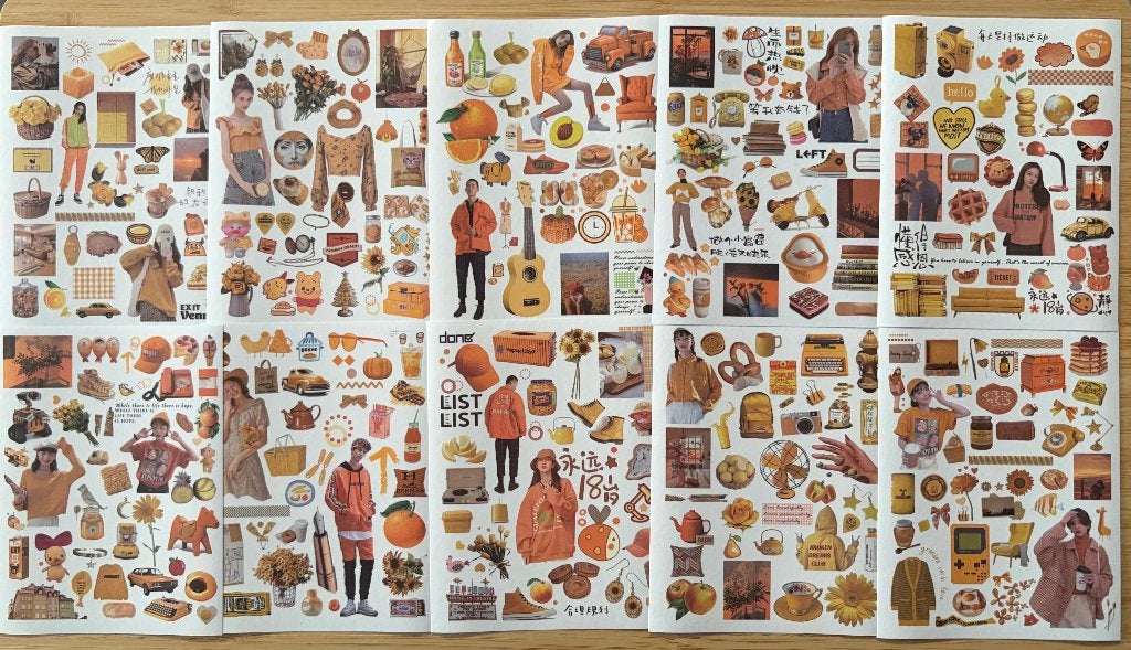 Oranje thema sticker vellen, Verzenden, Nieuw