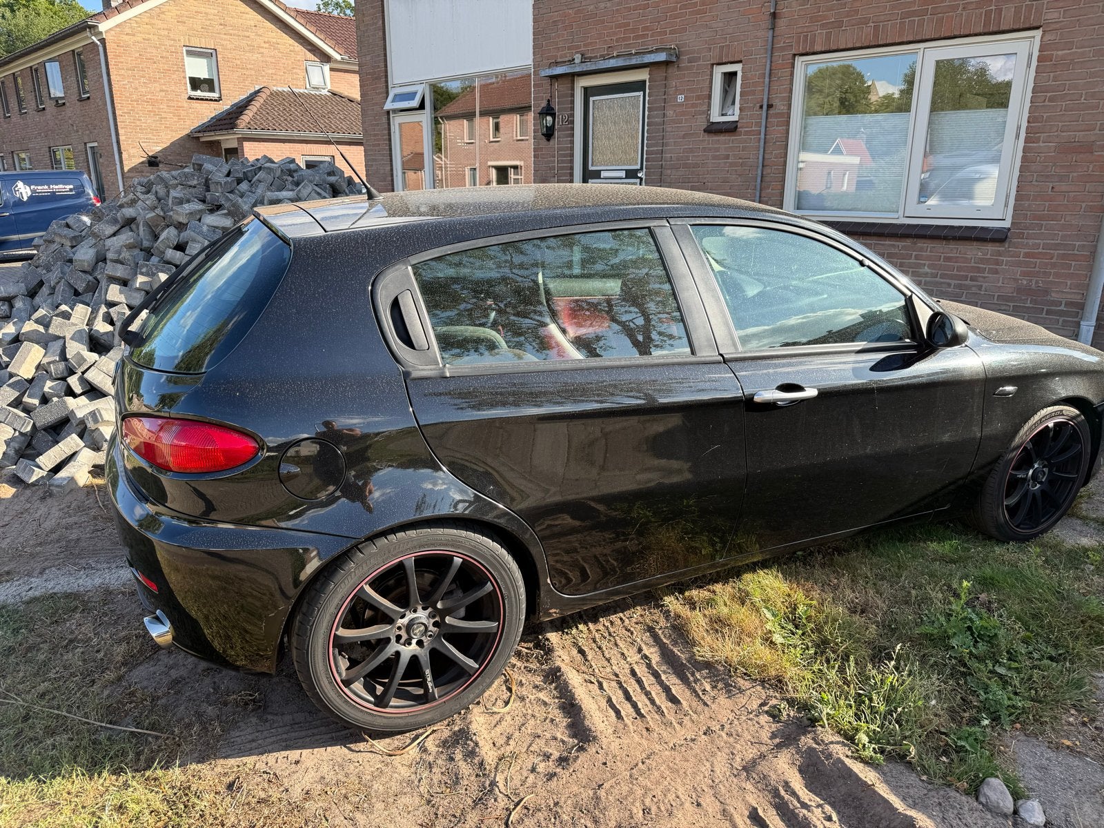 Alfa Romeo 147 2.0 T.spark 5DR 2007 Zwart, Auto's, Voorwielaandrijving, 400 kg, Zwart, Overige kleuren