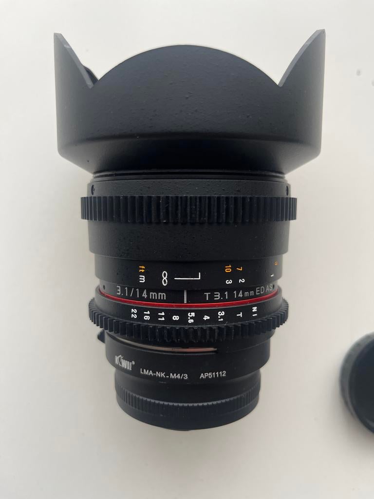 Samyang 14mm T3.1 Cine Groothoeklens, Ophalen of Verzenden, Zo goed als nieuw, Groothoeklens