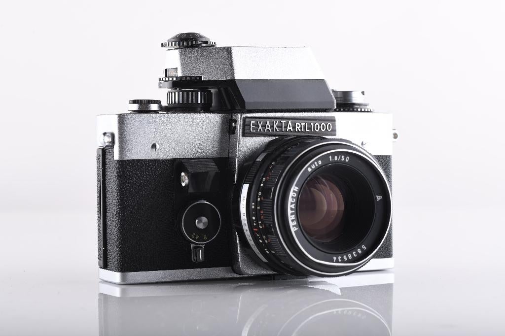 Exakta RTL1000 + Pentacon auto 50mm 1,8, Audio, Tv en Foto, Fotocamera's Analoog, Ophalen of Verzenden, Zo goed als nieuw, Spiegelreflex