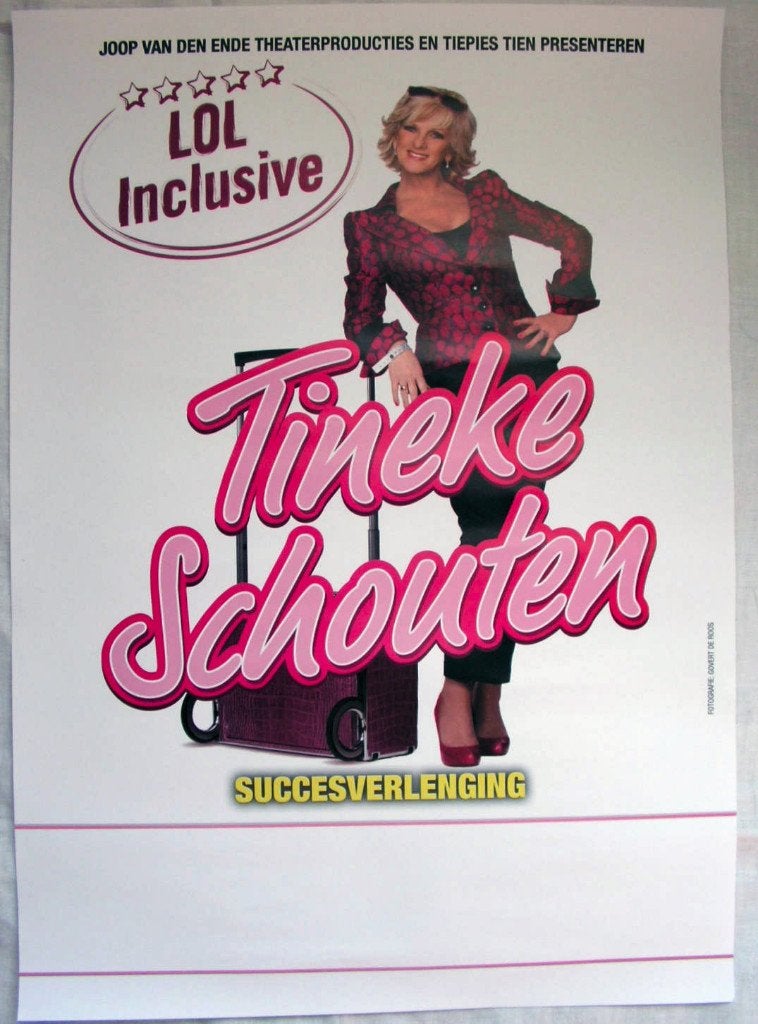 Tineke Schouten LOL inclusive succesverlenging poster ZGAN, Verzamelen, Posters, Rechthoekig Staand, Ophalen of Verzenden, Zo goed als nieuw