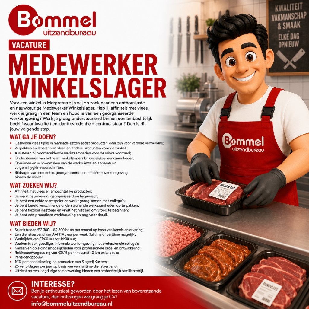 Medewerker Winkelslager, Vacatures, LBO / VMBO, Geschikt als bijbaan, Variabele uren, Starter
