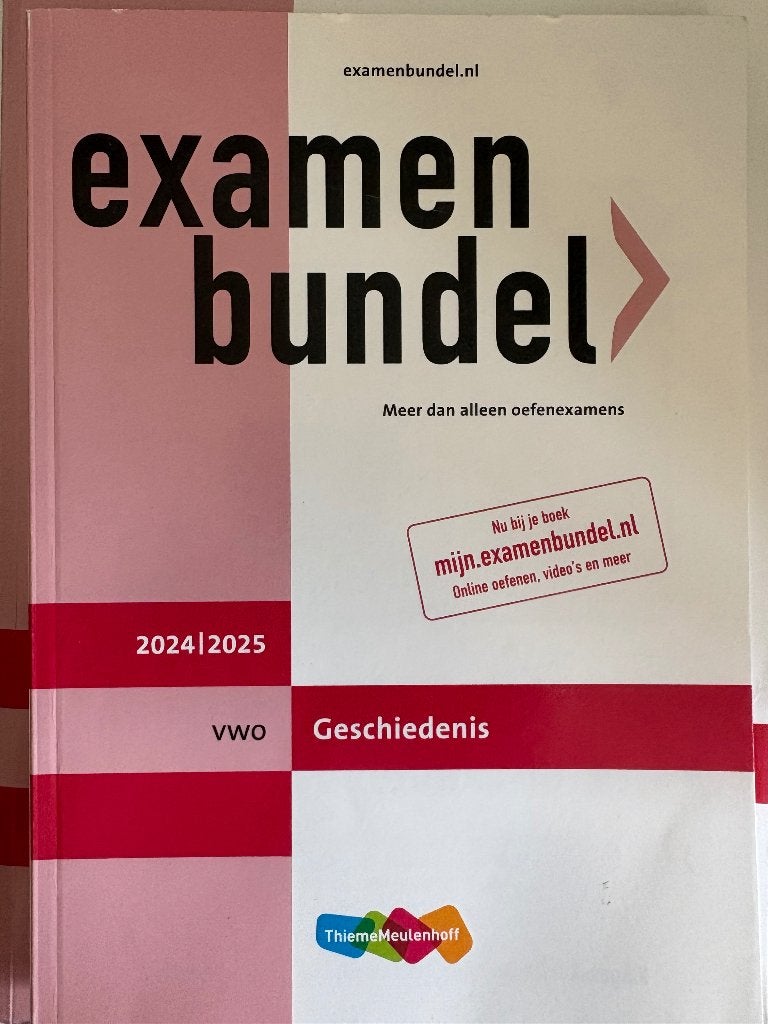 Examenbundel vwo Geschiedenis, Boeken, Ophalen of Verzenden, Gelezen, VWO, Geschiedenis