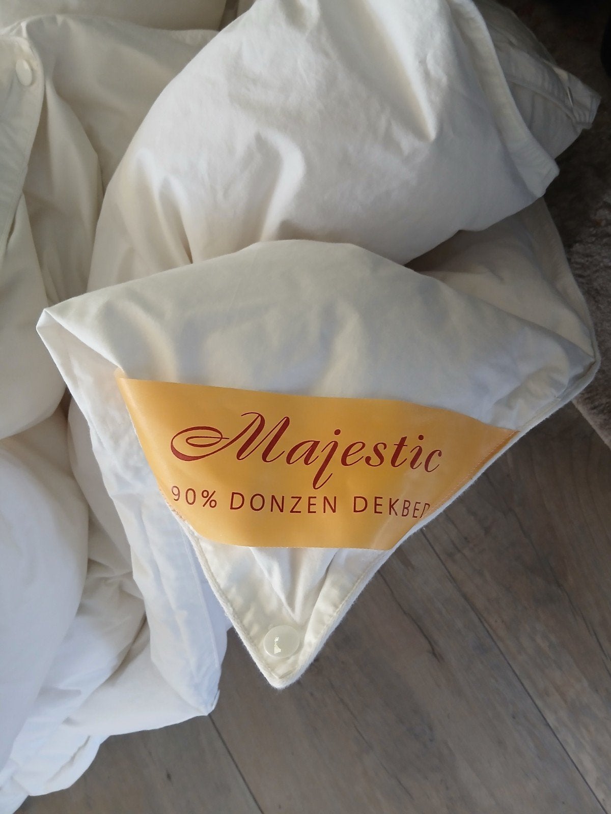 Majestic Ganzendons Dekbed - 90% Dons - 240x200 cm, Wit, Tweepersoons, Dons en Veren, Ophalen of Verzenden