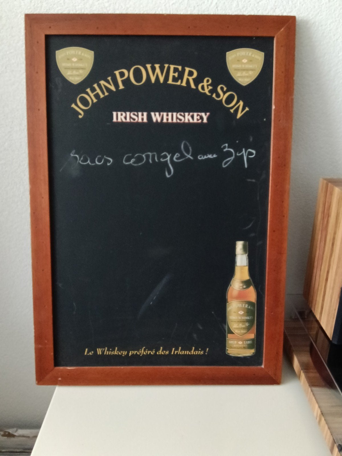 Whiskey Krijtbord John Power & Son Irish Whiskey, Ophalen, Gebruiksvoorwerp