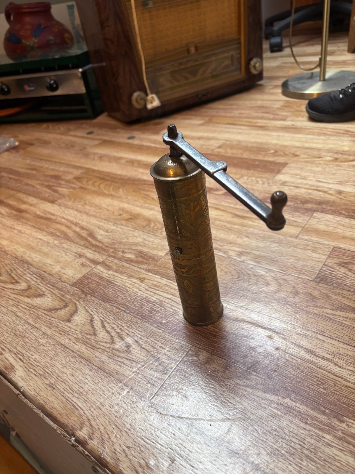 Vintage koperen koffiemolen met handvat, Antiek en Kunst, Antiek | Keukenbenodigdheden, Ophalen