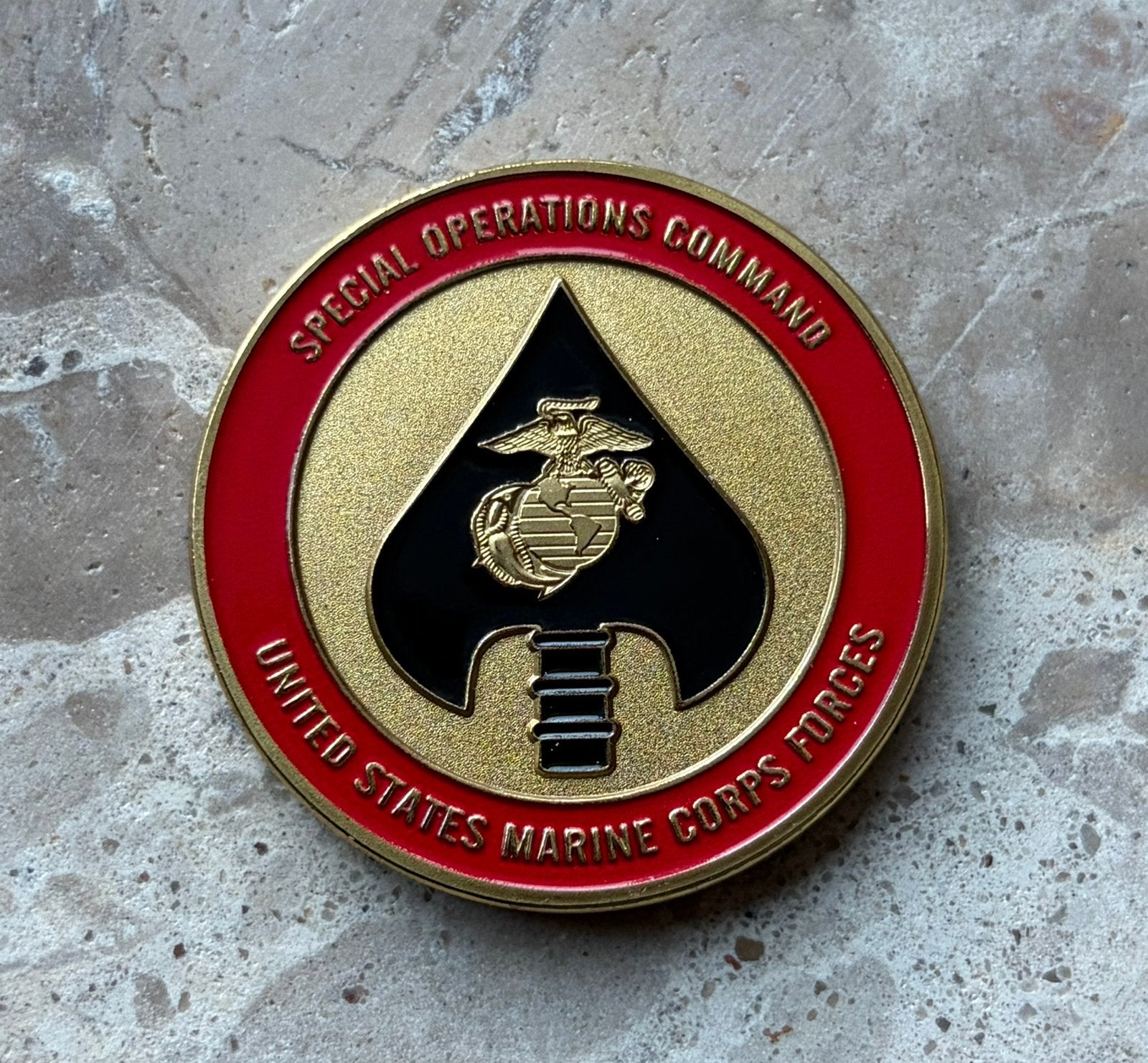 US Marine Corps special operations command coin, Verzamelen, Ophalen of Verzenden, Marine, Amerika, Embleem of Badge