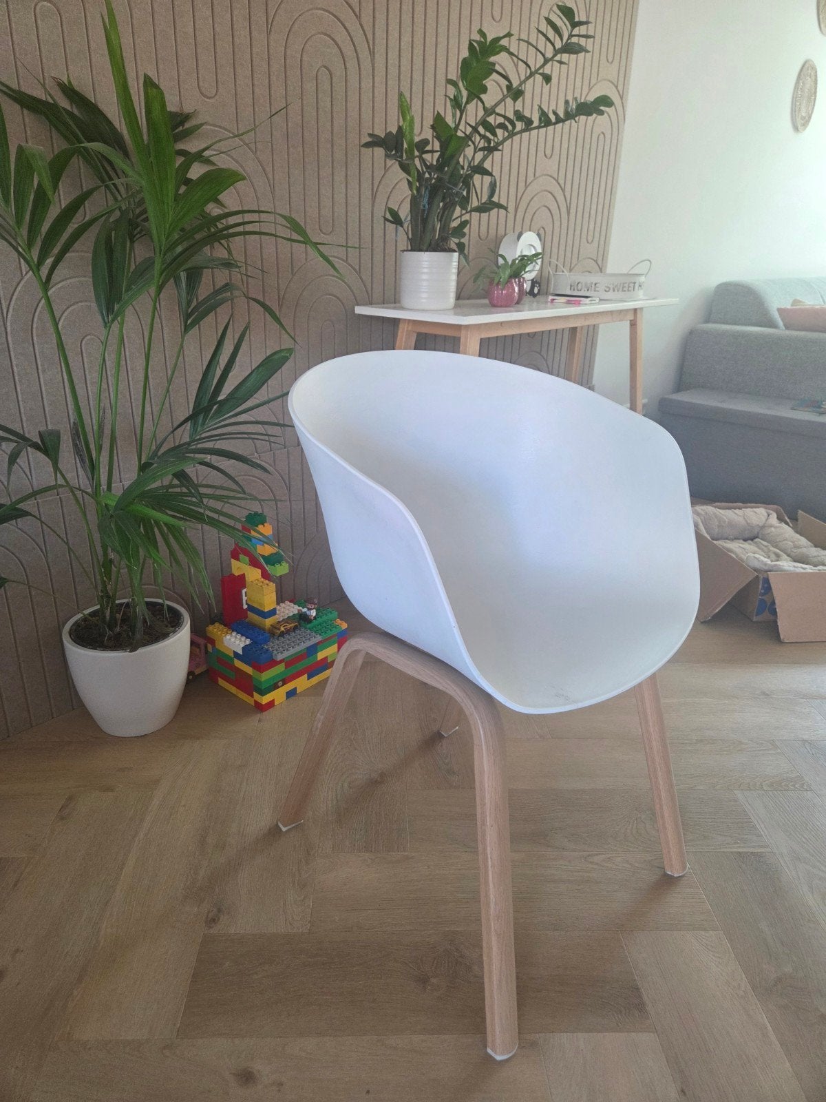 Eetkamer kuipstoel wit, Huis en Inrichting, Stoelen, Ophalen, Zo goed als nieuw, Wit, Eén