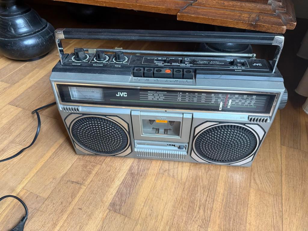 JVC Stereo Radio Cassette Recorder RC-M70W Boombox, Ophalen of Verzenden, Gebruikt, Radio