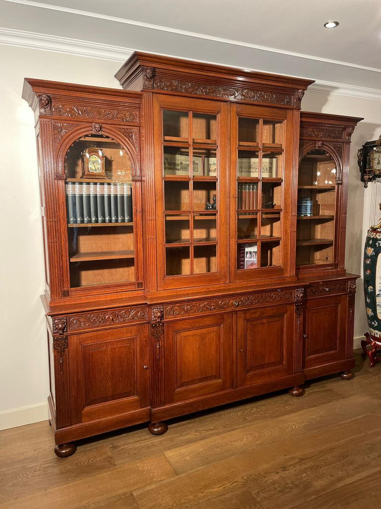 Monumentale boekenkast kast voor werkkamer kantoorkast, Antiek en Kunst, Ophalen
