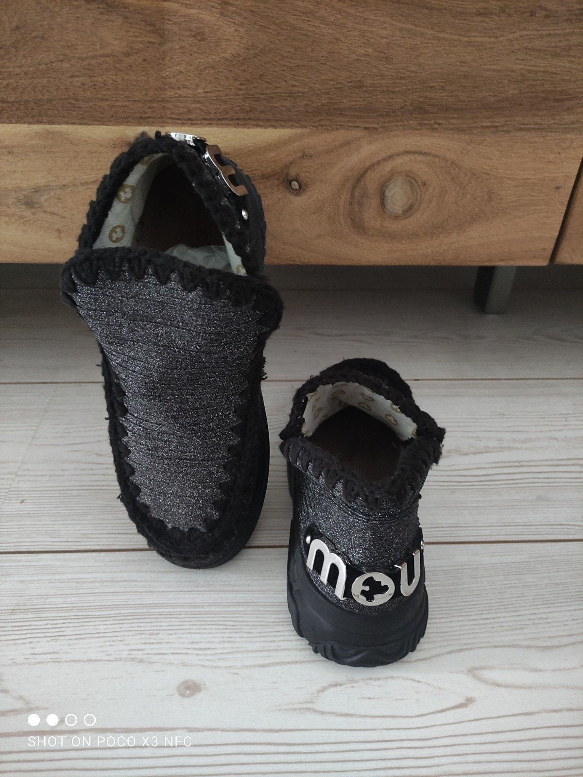 Gave Mou eskimo boots glitter maat 38 als nieuw, Mou, Zwart, Lage of Enkellaarzen, Ophalen of Verzenden