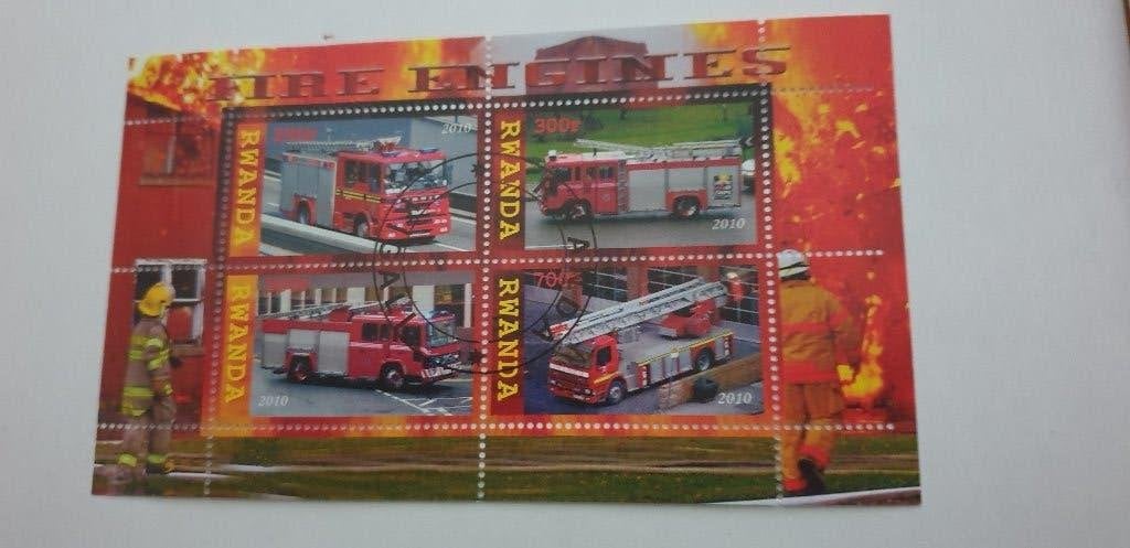 5516 rwanda fire engines brandweer, Verzenden, Overige thema's