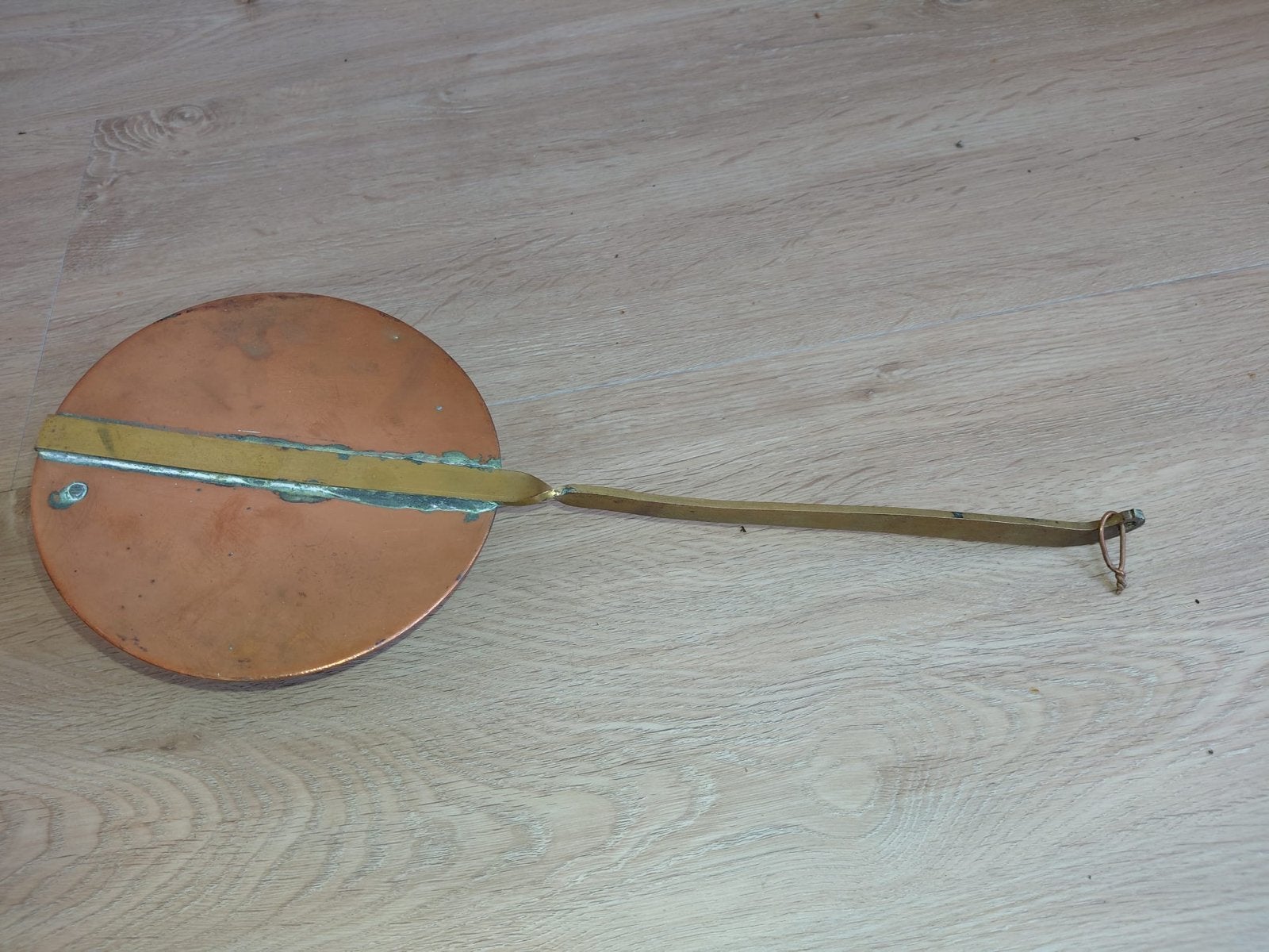 Antieke Koperen Kolenpan met Lange Handgreep, Antiek en Kunst, Antiek | Koper en Brons, Ophalen, Koper
