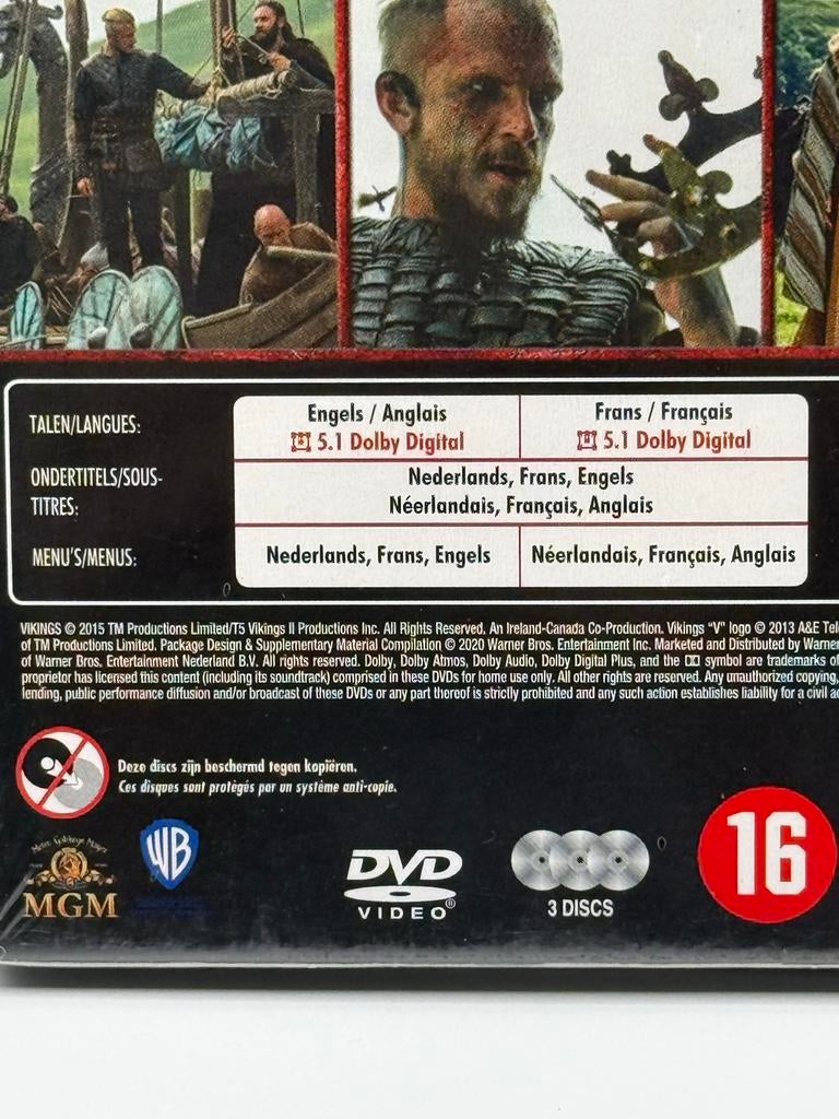 011. Vikings complete Seizoen 3 - DVD (Nieuw), Cd's en Dvd's, Dvd's | Tv en Series, Vanaf 16 jaar, Verzenden, Boxset, Actie en Avontuur
