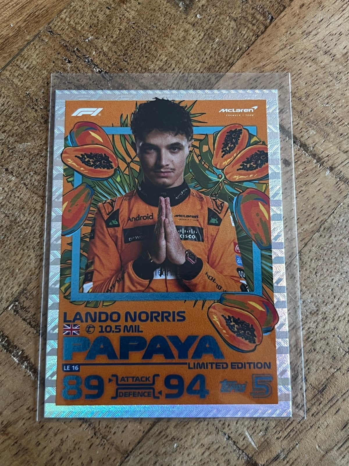 Lando Norris Papaya Kaart LE16 - Topps Turbo Attax 2024, Ophalen of Verzenden, Zo goed als nieuw, Formule 1
