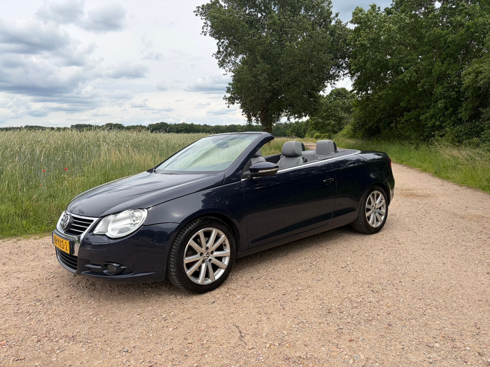 Volkswagen Eos 1.4 TSI 90KW 2010 Blauw, Auto's, Volkswagen, Voorwielaandrijving, Beige, 4 cilinders, Cabriolet