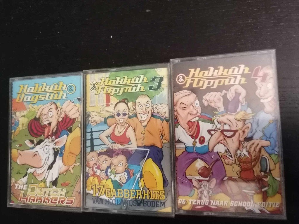 Cassettebandjes 3 stuks hakkuh flippuh 25 euro per stuk, Cd's en Dvd's, Cassettebandjes, Ophalen of Verzenden, Zo goed als nieuw