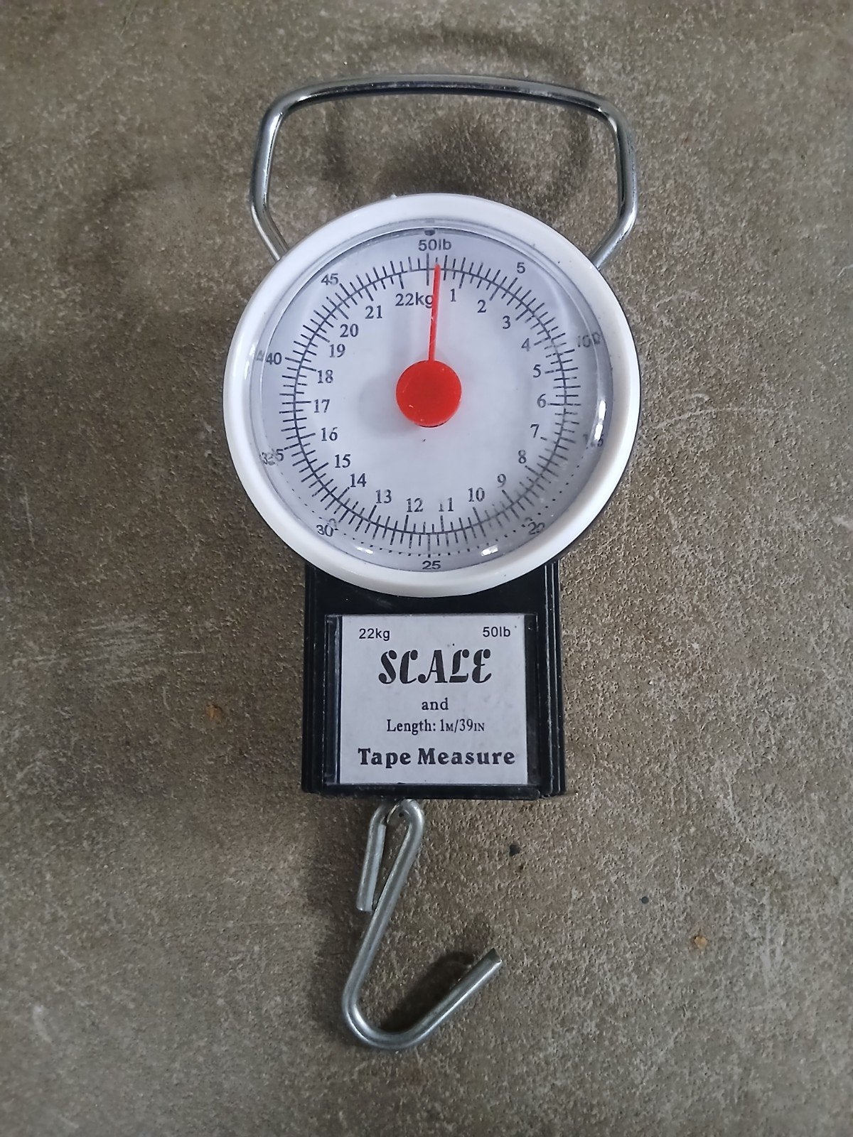 Handweegschaal tot 22 kg met meetlint - Zo goed als nieuw, Ophalen, Analoog, Zo goed als nieuw, 10 tot 50 kg