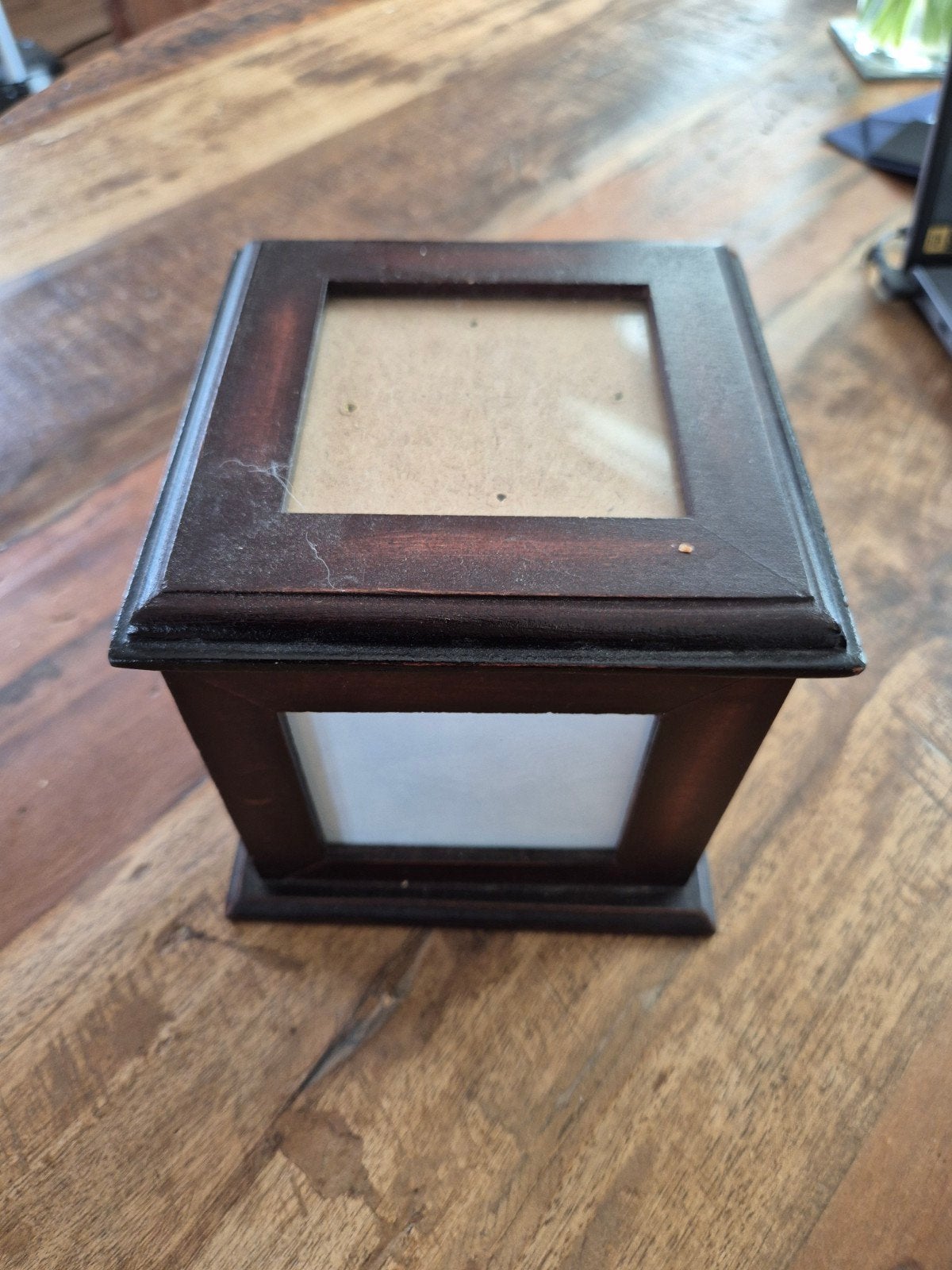 Houten kisthe met deksel en 4 zijden voor afbeelding of foto, Antiek en Kunst, Ophalen of Verzenden