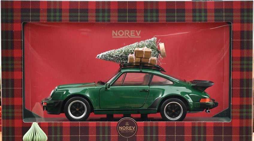 Porsche 911 Turbo 3.3 '80 Groen Kerst schaal 1/18 Ref 187669, Verzenden, Nieuw, Auto, Norev