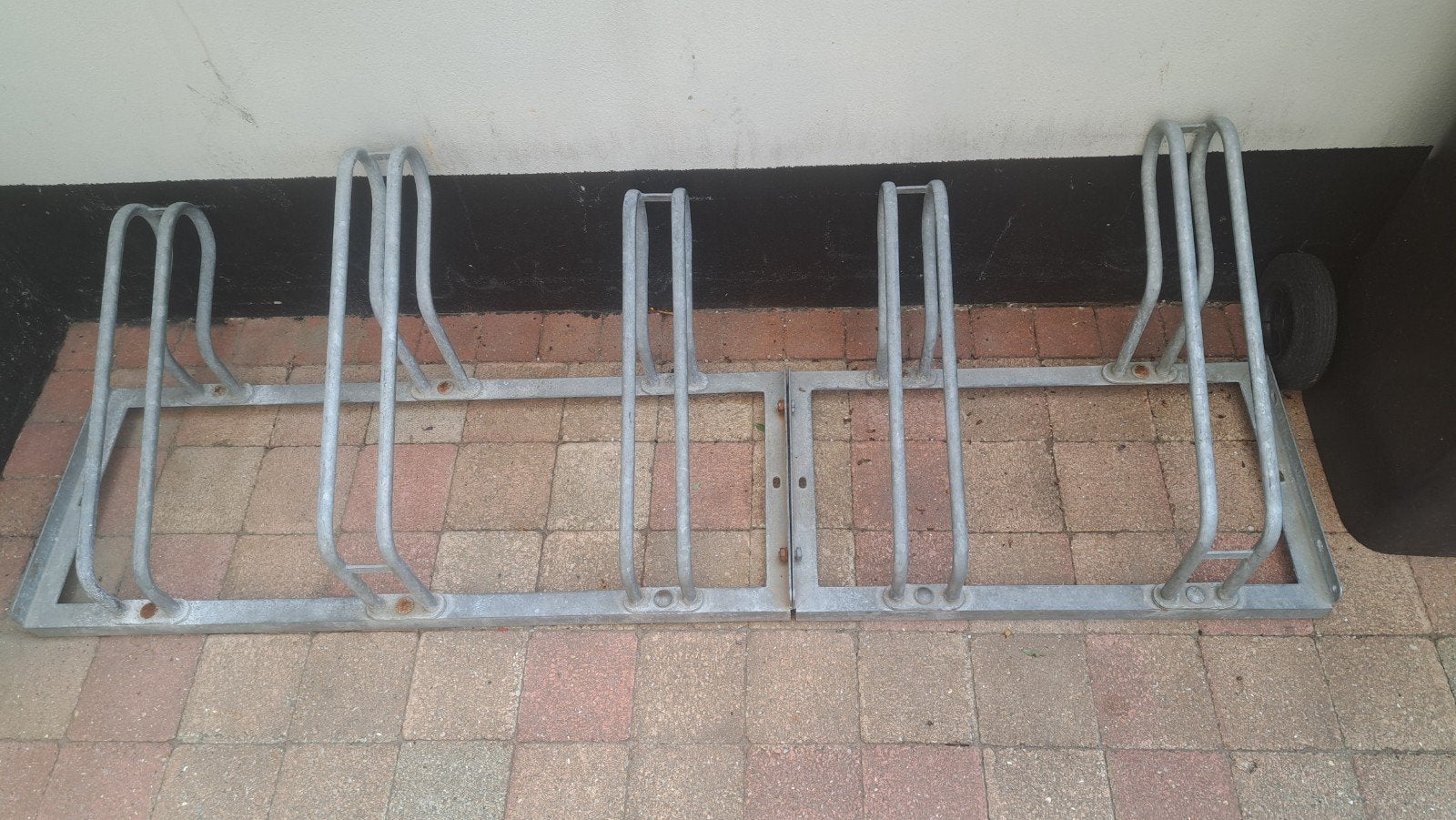 Metalen fietsenrek voor 5 fietsen, Ophalen, Gebruikt