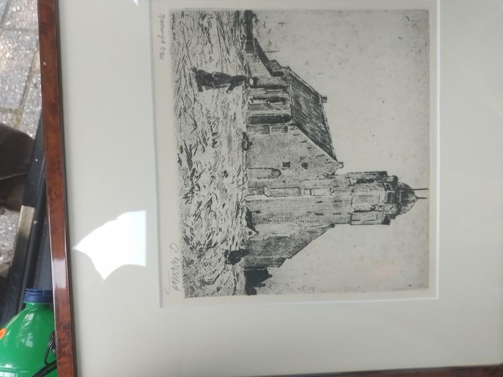 Paul Wallet (1879-1964) - Katwijk, Witte Kerk, Antiek en Kunst, Ets, Architectuur, Ophalen of Verzenden, Origineel