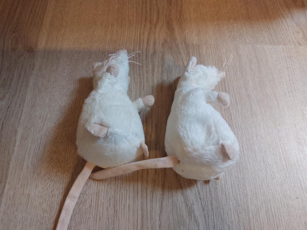 2x IKEA witte muis knuffeltjes gosig mus, Ophalen of Verzenden