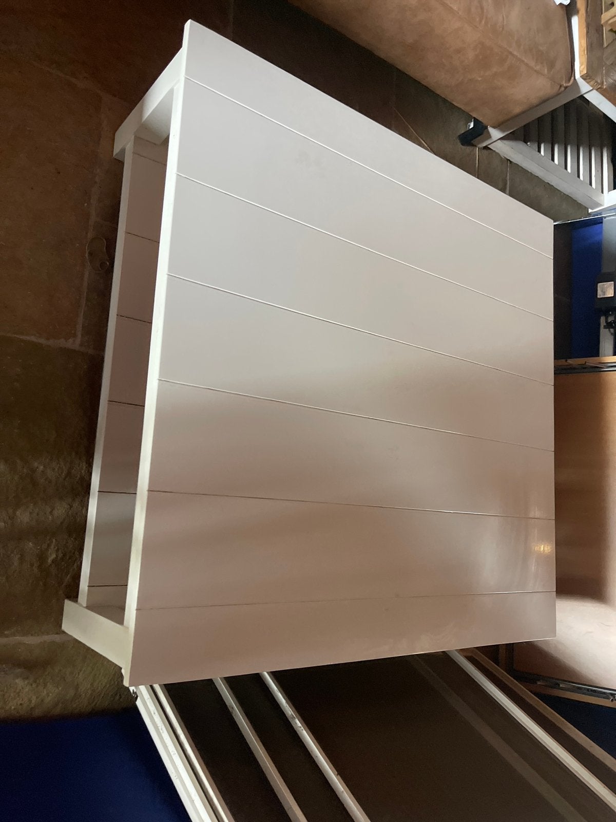 Witte riverdale salontafel met opbergruimte, Huis en Inrichting, Tafels | Salontafels, Ophalen, Gebruikt, Vierkant, Overige houtsoorten