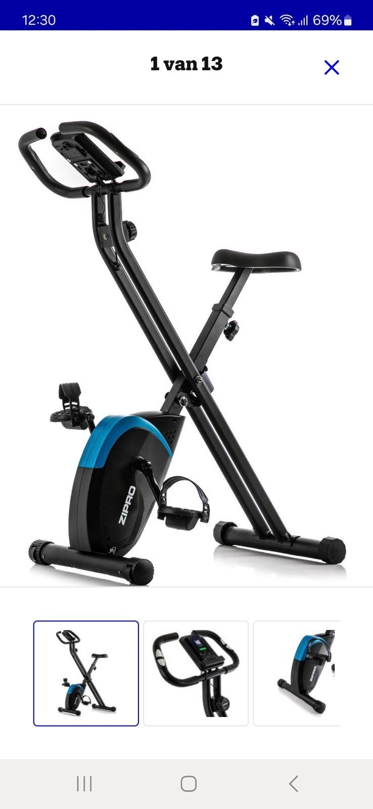 Zipro Future X Hometrainer - Zo goed als nieuw, inklapbaar, Ophalen of Verzenden, Zo goed als nieuw, Metaal, Benen