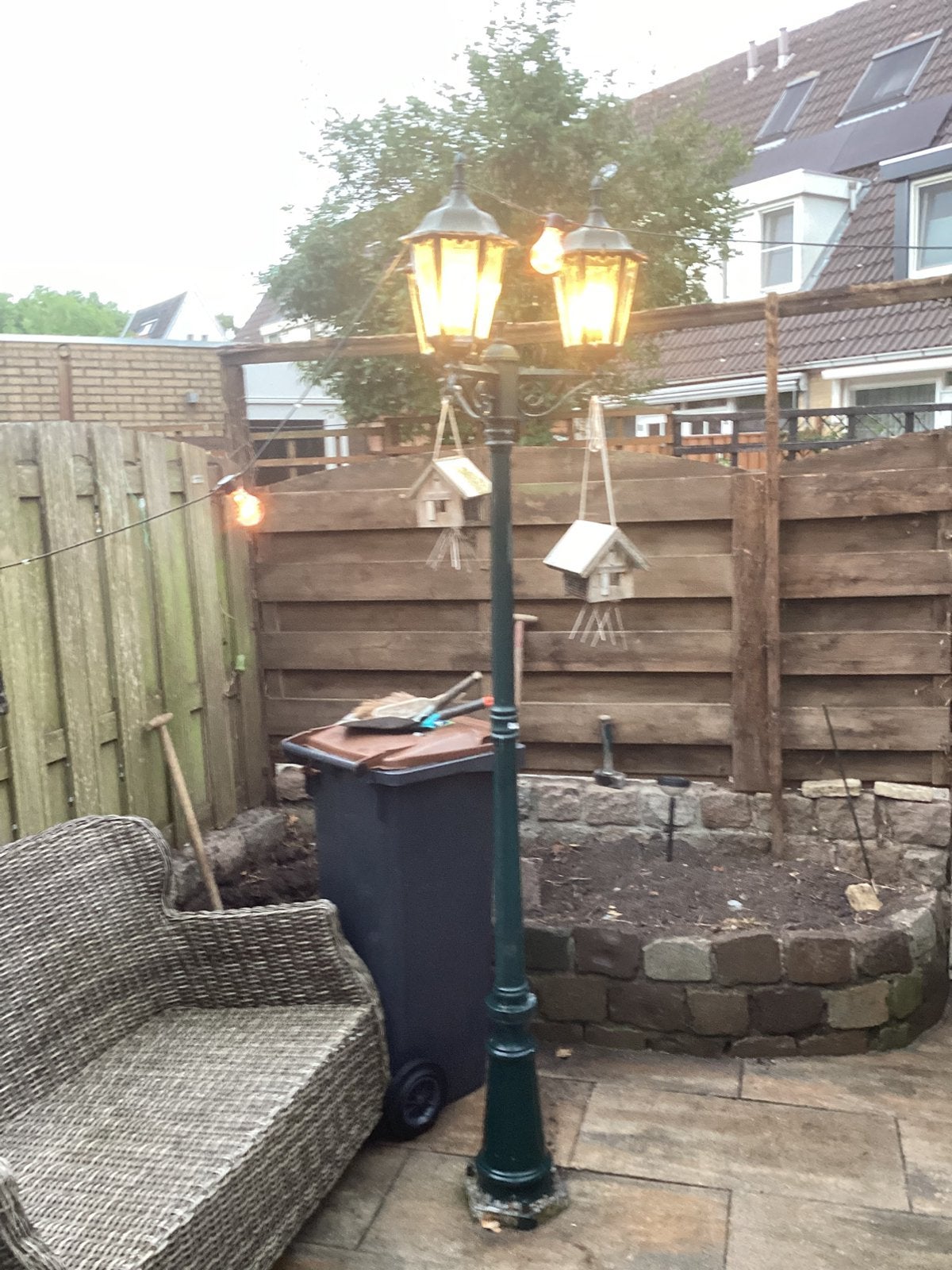 Tuin lantaarn, Tuin en Terras, Buitenverlichting, Ophalen, Gebruikt, Staande lamp, Netvoeding