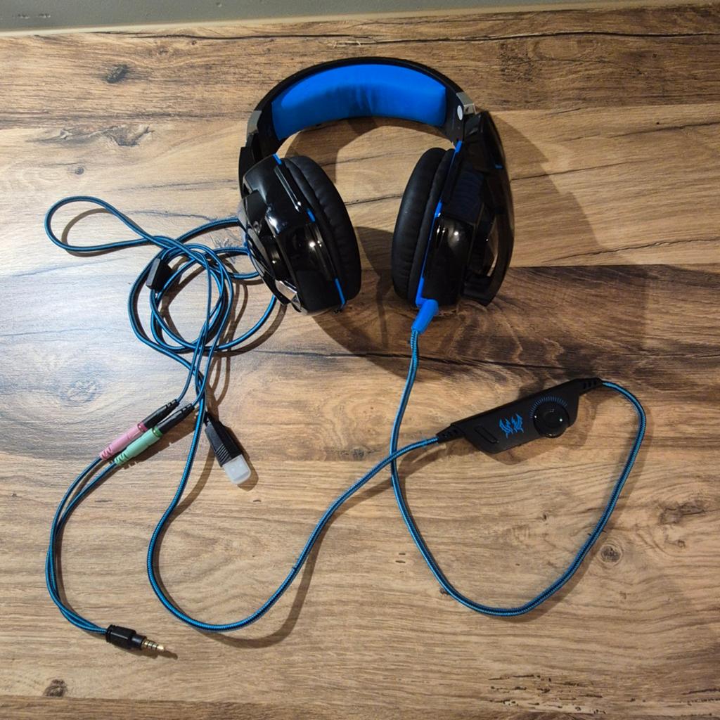 Kotion Each G2000 Gaming Headset - Zwart/Blauw, Ophalen, Gebruikt, Overige merken, Surround