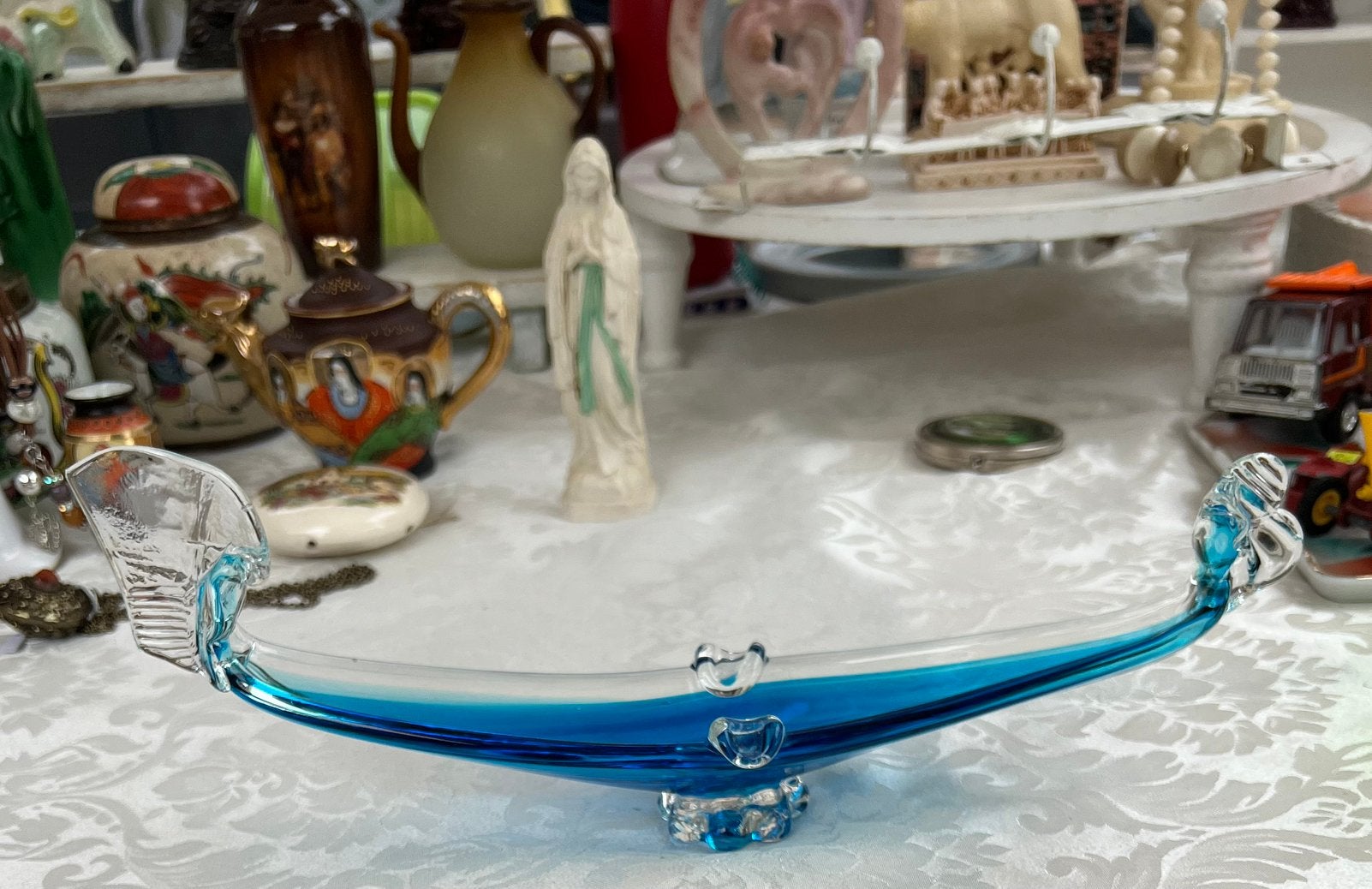 Murano gondel turquoise, Ophalen of Verzenden