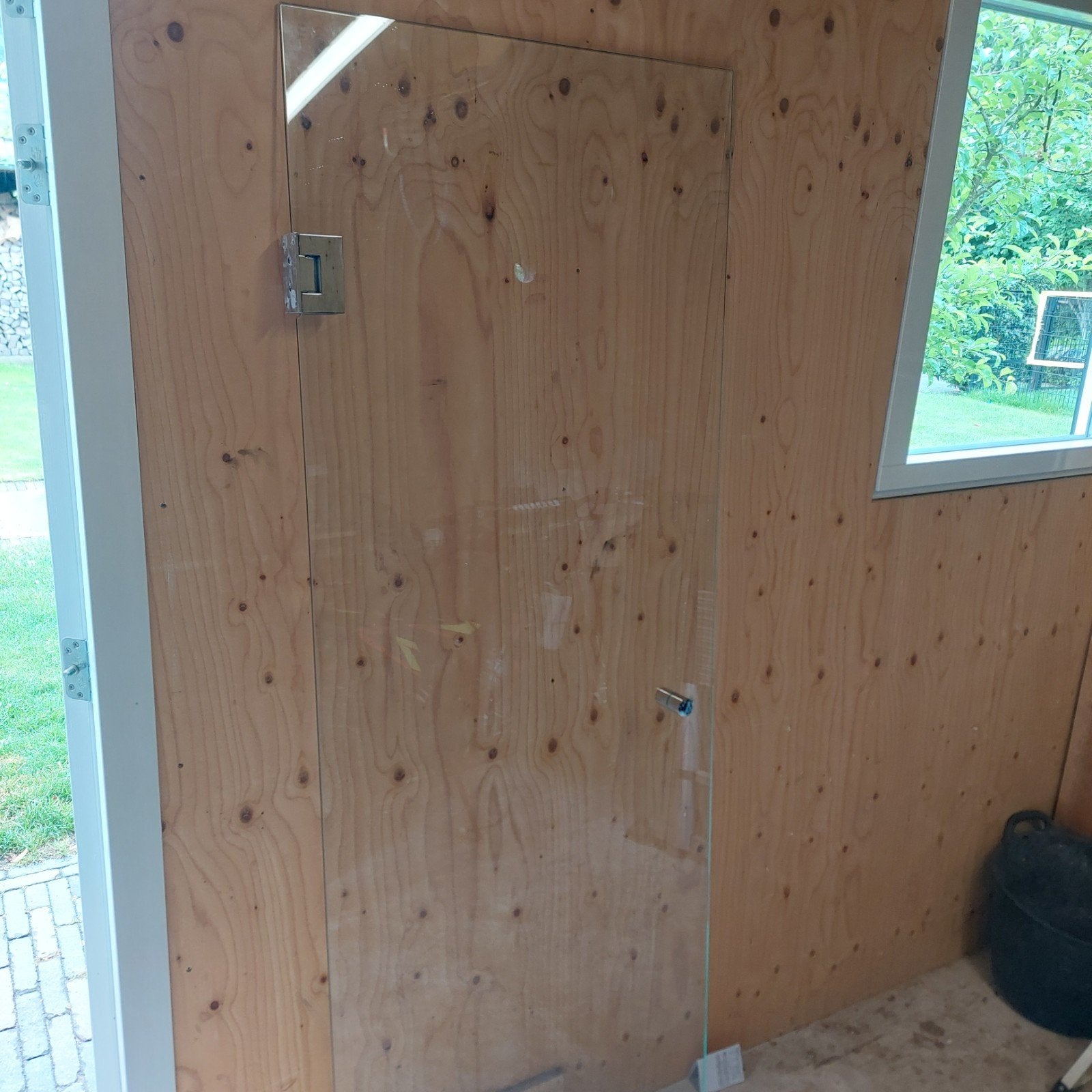 Glazen douchedeur hardglas 8 mm dik, Doe-het-zelf en Verbouw, Sanitair, Ophalen, Zo goed als nieuw, Douche