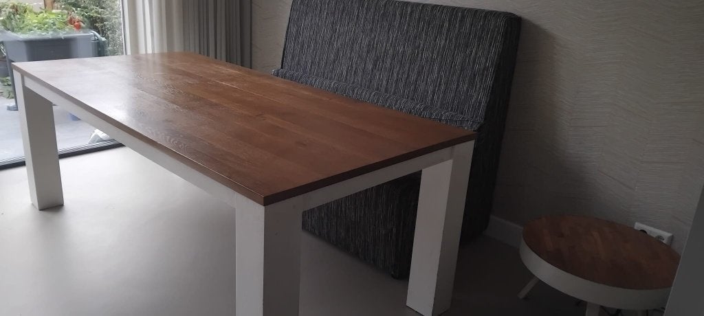 Rechthoekige tafel 210x100x78, Huis en Inrichting, Tafels | Eettafels, Ophalen, Gebruikt, Teakhout, 200 cm of meer