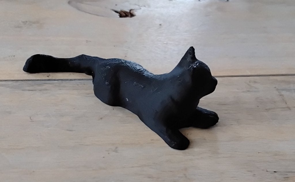 Zwart katje van kunststof, Ophalen of Verzenden, Nieuw, Hond of Kat, Beeldje of Figuurtje