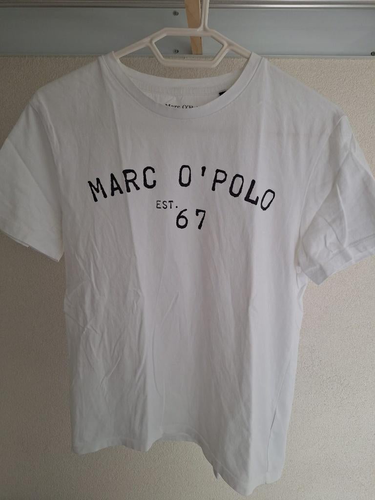 T-shirt heren, wit, katoen, Marc O'Polo, korte mouw, maat M, Maat 48/50 (M), Wit, Ophalen of Verzenden, Zo goed als nieuw